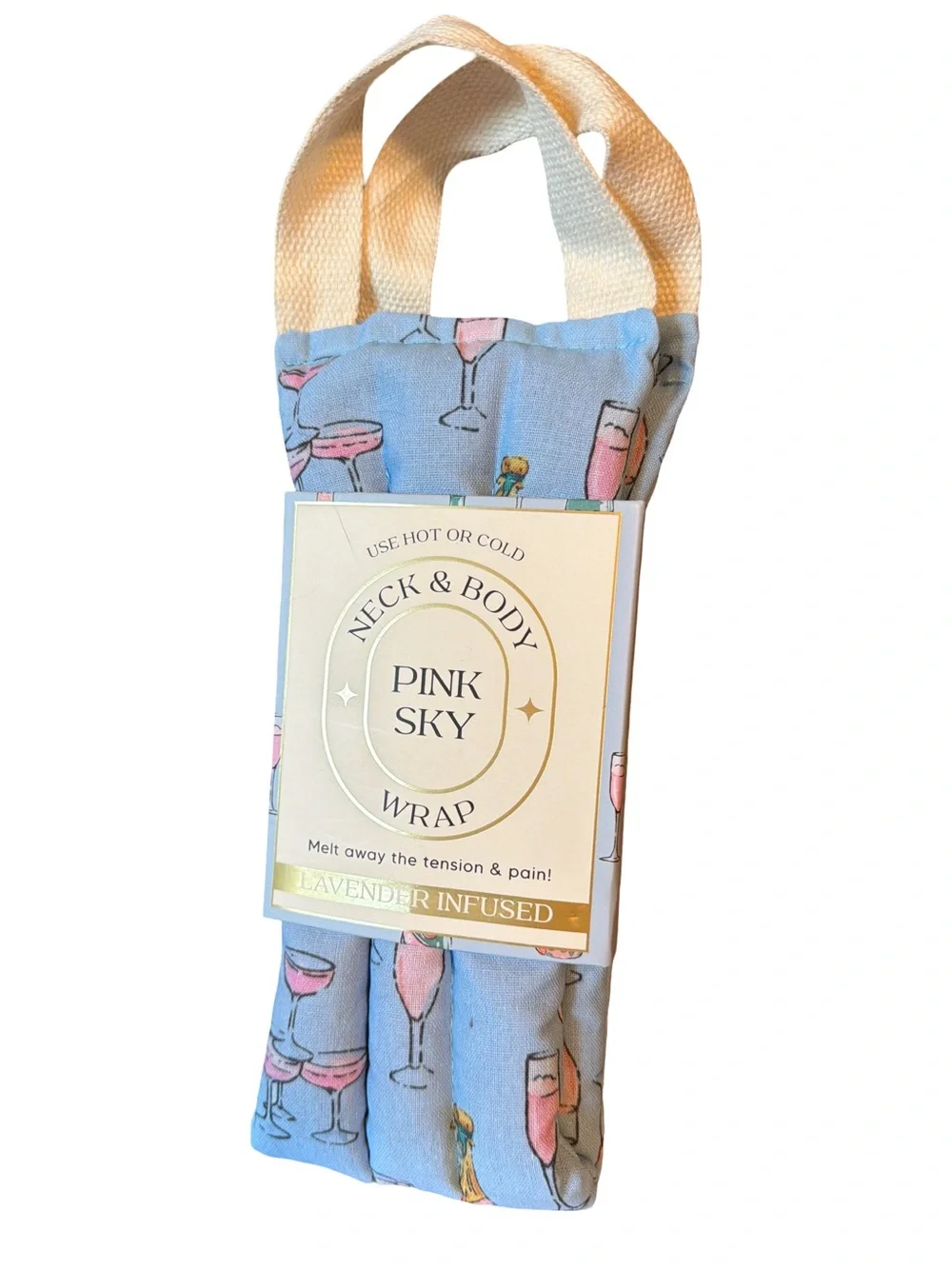 Pink Sky NWT Lavender-Infused Neck & Body Wrap & Eye Mask Pampering Gift Set